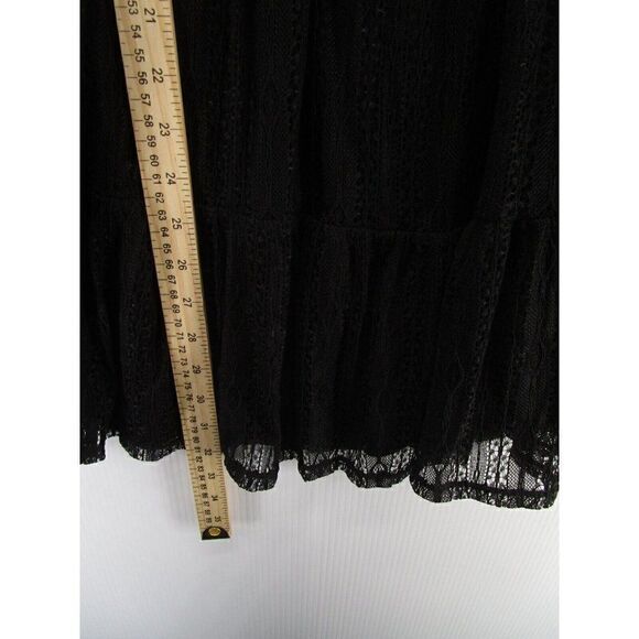 Lily Rose | Size Small Black Lace Fit‎ & Flare Babydoll Mini Dress - Picture 8 of 9